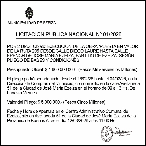 Licitaciones Sin datos  